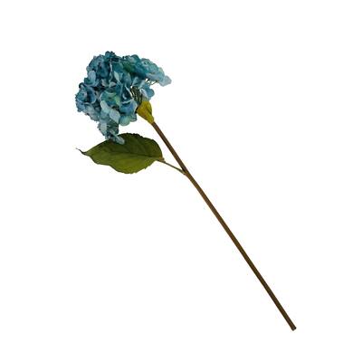 Dried Garden Artificial Hydrangea Stem Blue Set of 6 - N/A