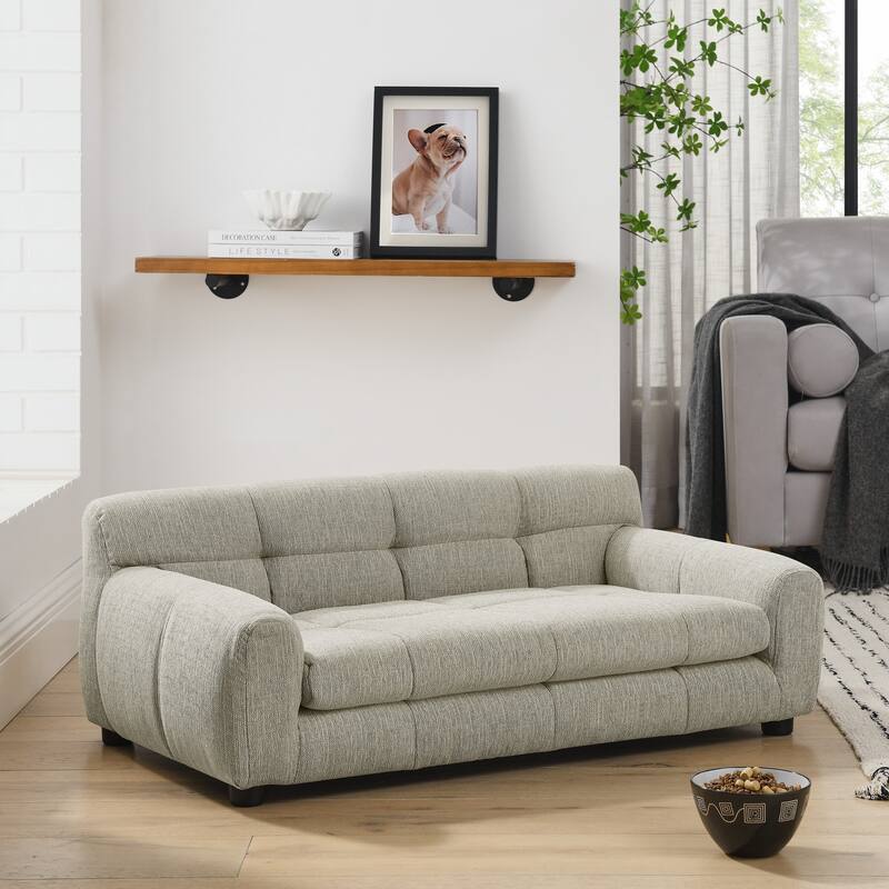 Soft and comfortable pet sofa with backrest and armrests, suitable for modern rectangular pet sofas for large and medium-sized
