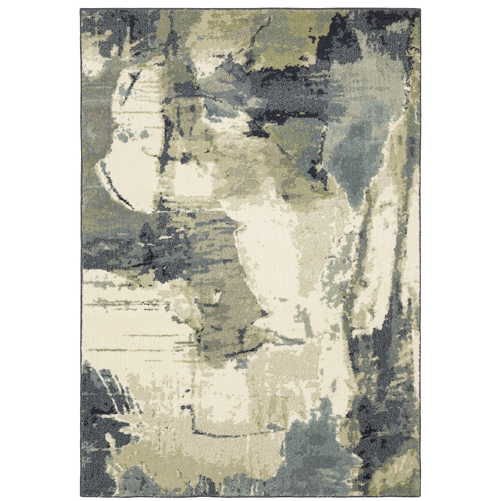 Style Haven Salinas Contemporary Abstract Blue/ Grey Indoor Area Rug