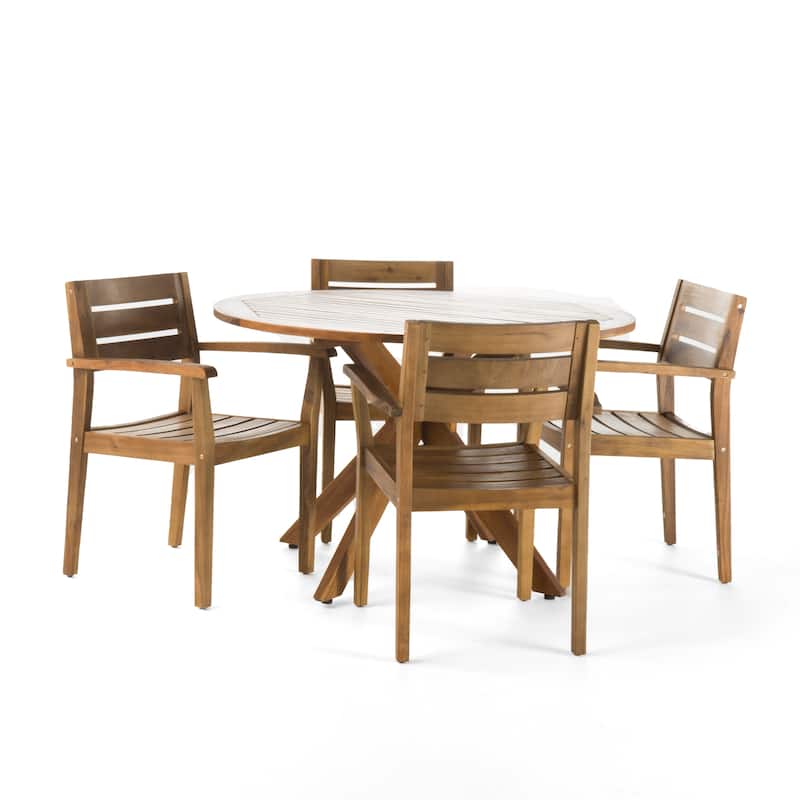 Christopher Knight Home - Stamford Outdoor 5-piece Wood Dining Set