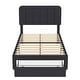 preview thumbnail 10 of 46, VECELO Kids Bed Frame, Plantform Beds with Storage Drawer, Height Adjustable Upholstered Bed, Twin Size Bed Set of 2