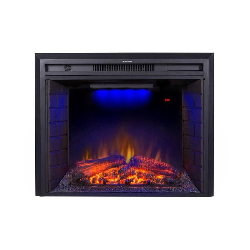 Electric Fireplace Heater with Log set & Realistic Flame