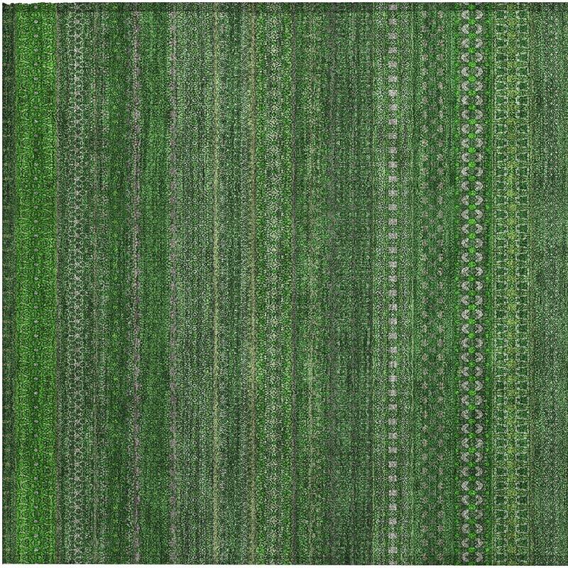Alfisi Stripe Weather Resistant Timeless Fusion Outdoor Rug