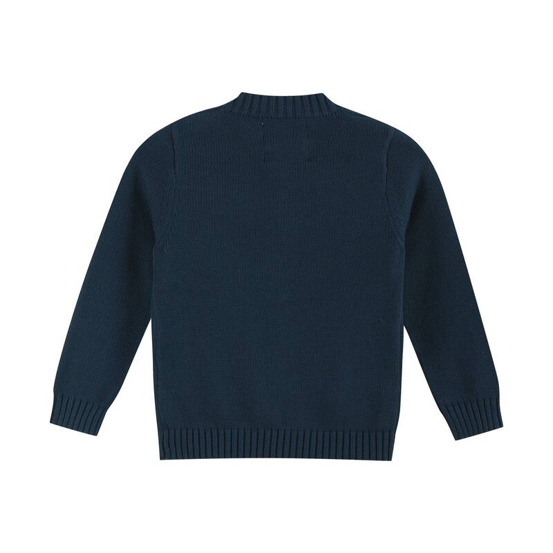 Lil Cactus Navy Blue Christmas Santa Knit Cardigan