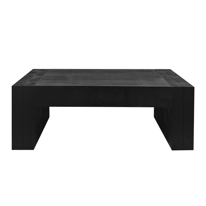 Modern Farmhouse Rectangular Table Wood Coffee Table for Living Room