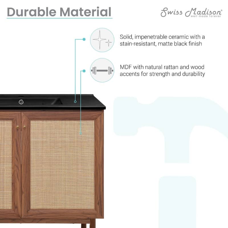 Swiss Madison SM-BV663 Classe 37" Free Standing Single Basin Vanity