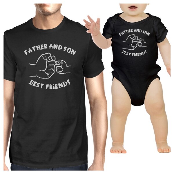 Shop Father And Son Best Friends Black Matching Shirts Father S