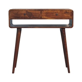 Sonata Chestnut Console Table 35 Inch Solid Wood Design - Bed Bath ...
