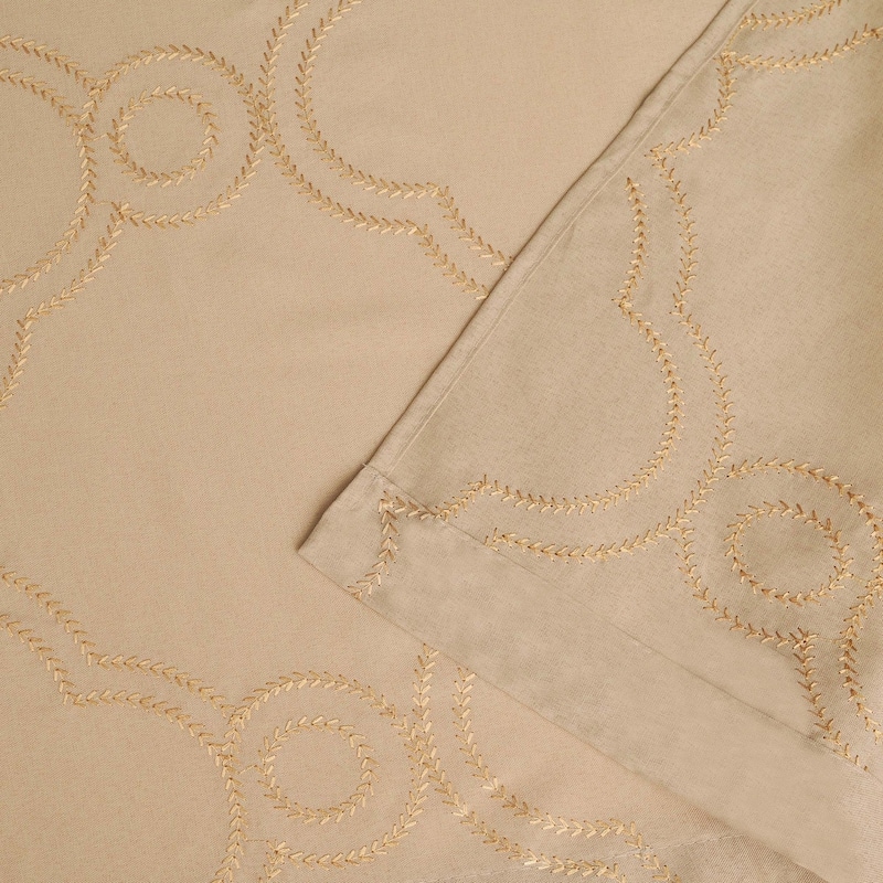 Superior Embroidered Sheer Grommet Curtain Panel (Set of 2) 52"x 84"