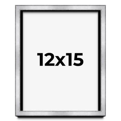 12x15 Shadow Box Frame Silver | 1.375 Inches Deep Real Wood