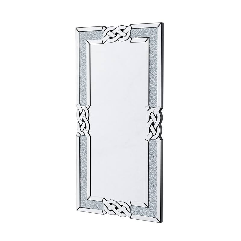 Sparkling Crystal Crush Diamond Accent Mirror Wall Mounted