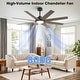 preview thumbnail 9 of 15, 60" Farmhouse Large Windmill Dimmable Ceiling Fan with Light and Remote