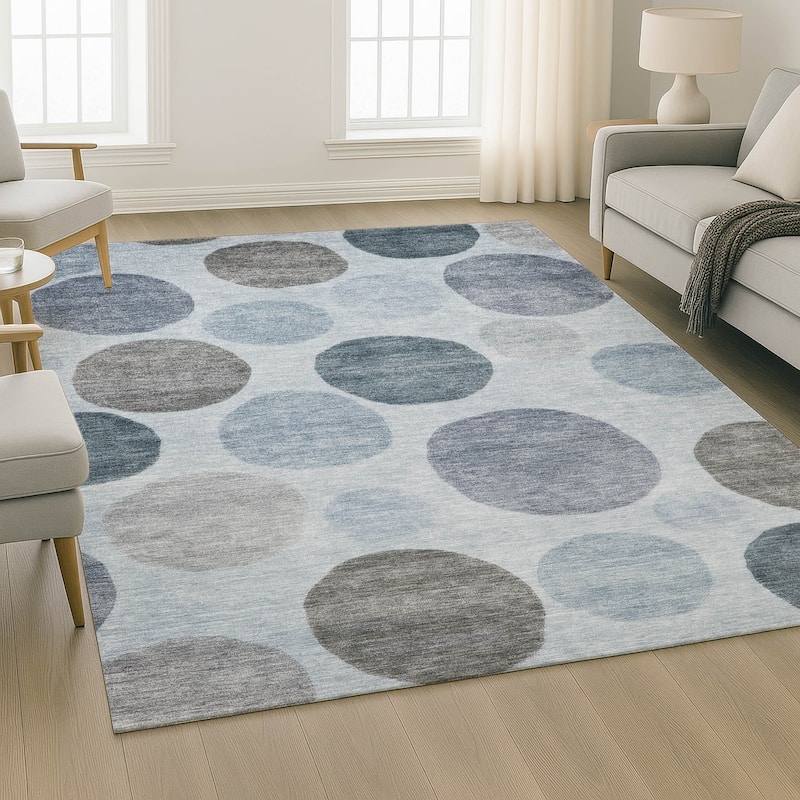Premium Washable Super Soft Modern Bubbles Mayfield Rug