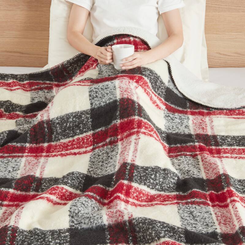 Woolrich Bloomington Fake Wool to Sherpa Throw 50x60"