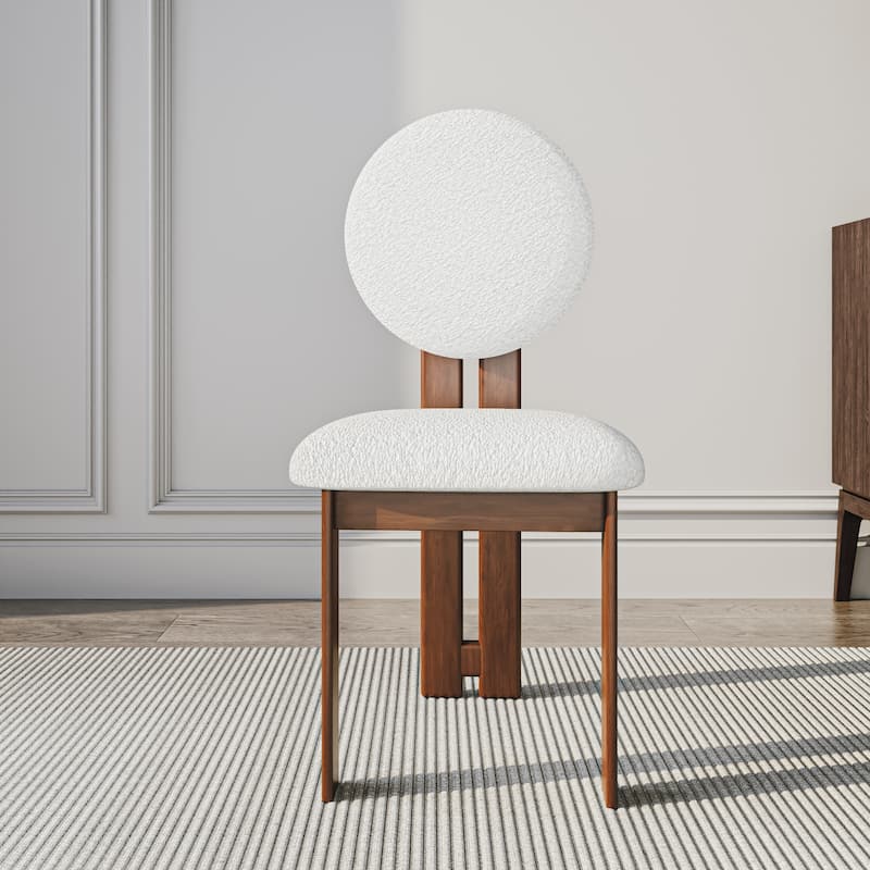 Modern Accent Chair, Upholstered Armless Dining Sherpa Chairs Set Of 2