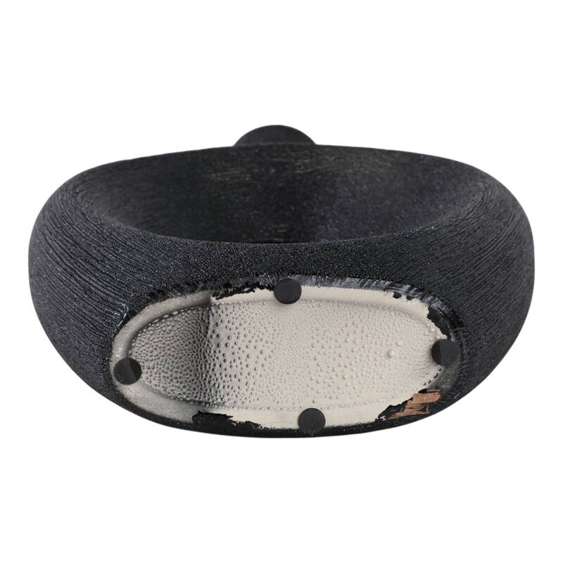 Modern Ceramic Textured Oval Cut-Out Vase - Home Decor - 13"