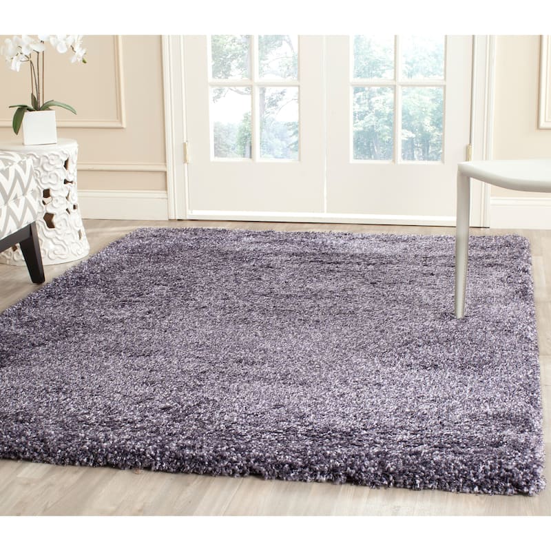 SAFAVIEH New York Shag Ruslana 1.2-inch Thick Rug - 5'3" x  7'6" - Purple/Purple - Runner/Rectangle