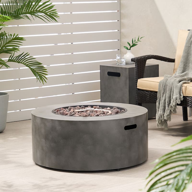 Hobbs Outdoor Iron Circular Fire Pit by Christopher Knight Home