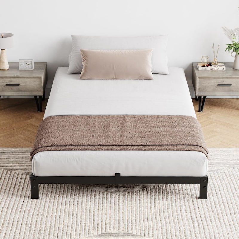 14 Inch Bed Frame - Black 6"_Twin - Twin