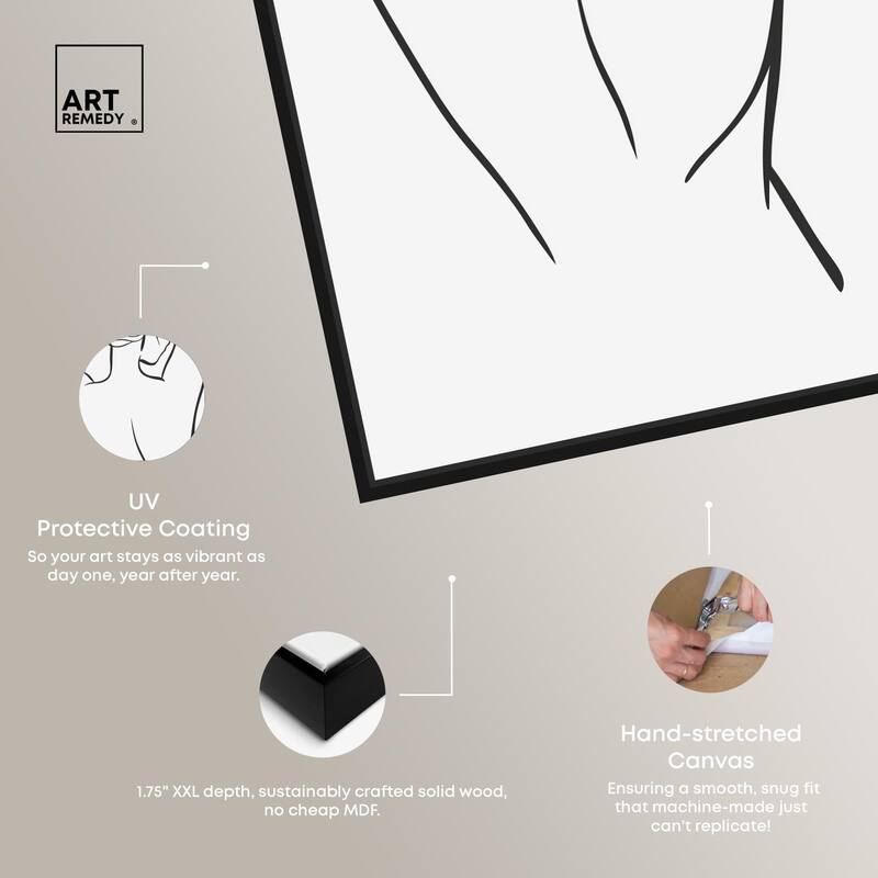 Woman in Contour Canvas by Art Remedy