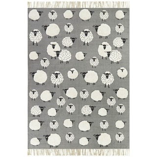 Wooly Kids Sheep Area Rug - 5'3" x 7'