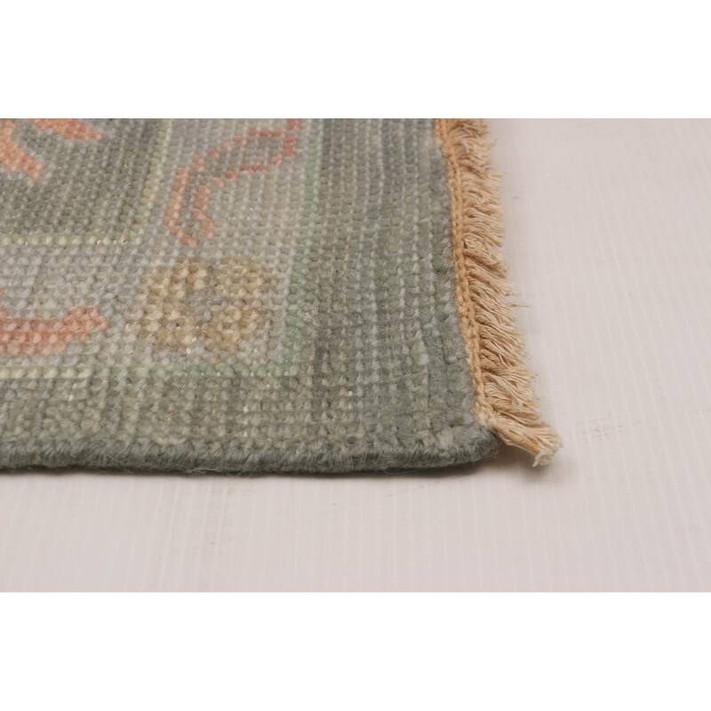 ECARPETGALLERY Hand-knotted Modern Oushak Teal Wool Rug - 7'10 x 9'10