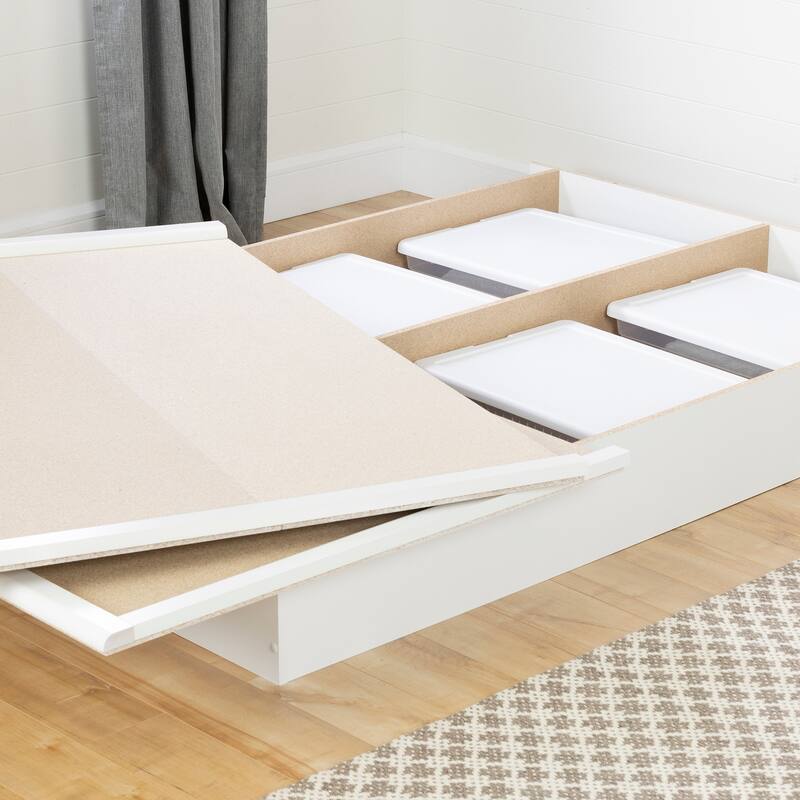 Modern Platform Bed - Chocolate Finish - South Shore Bedroom Furniture