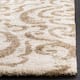 SAFAVIEH Florida Shag Honey Ornate Damask 1.2-inch Thick Rug