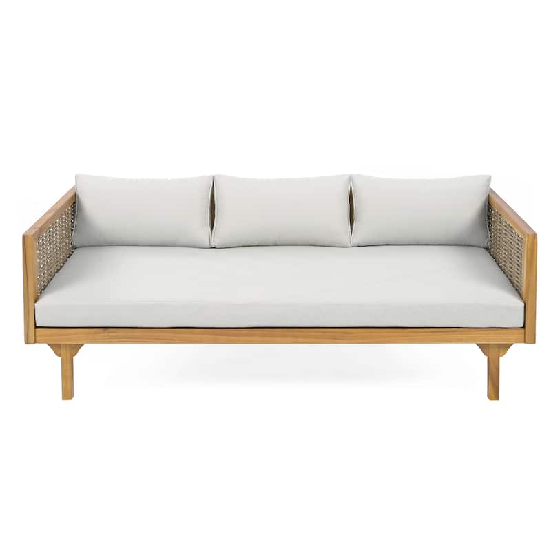 3 Seater daybed with Rattan arms