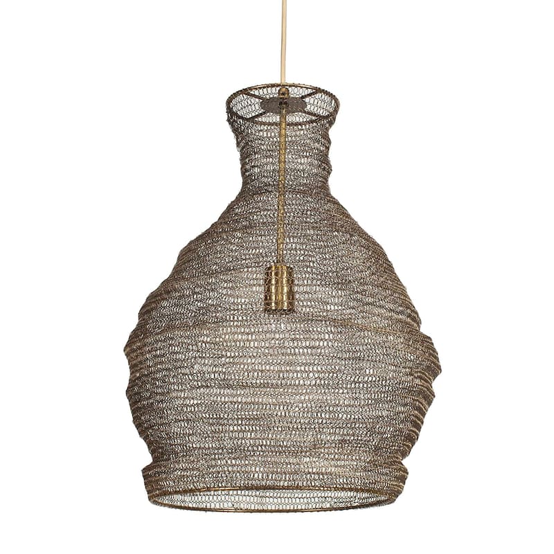 Uttermost Murmur Woven Brass 1 Light Pendant - N/A