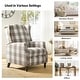 preview thumbnail 36 of 63, HULALA HOME Damaris Mid-Century Modern Manual Pushback Recliner with Wingback Design Set of 2
