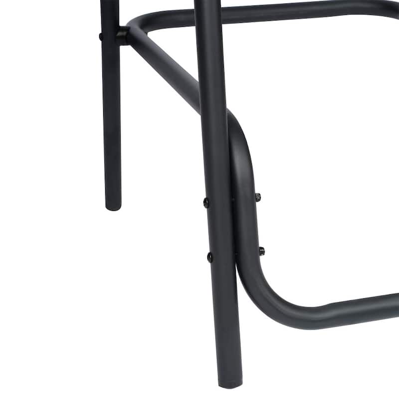 Commercial Indoor-Outdoor Rattan Restaurant Barstool with Aluminum Frame-Set of 4