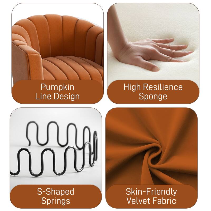 Ouyessir Oversized Modern Upholstered Accent Chair with Tufted Back