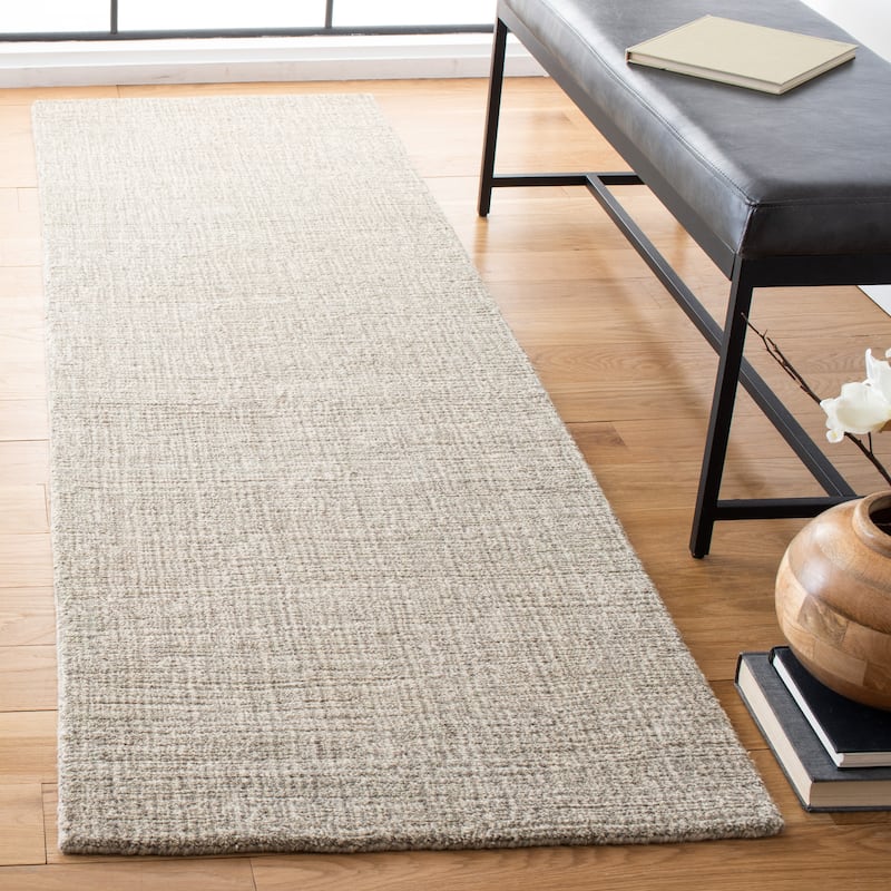 SAFAVIEH Handmade Natural Fiber Najiba Casual Jute Rug - 2'3" x 8' Runner - Grey/Sage