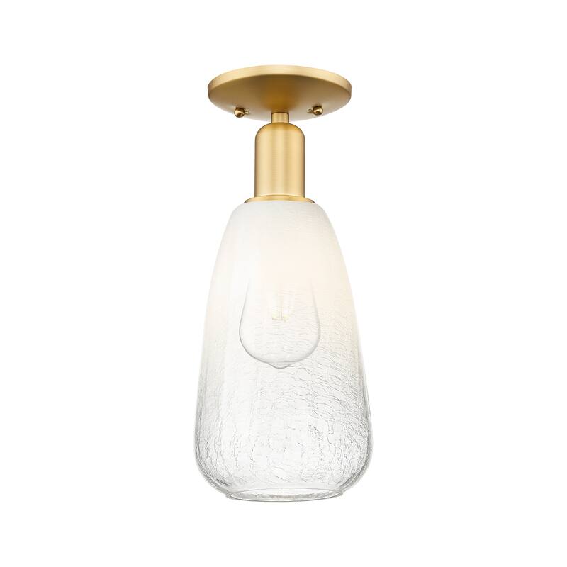 Innovations Lighting Downtown Urban - Brookhaven Almond - 1 Light 6" Semi-Flush Mount Light