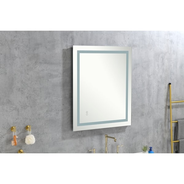 36x28 Inch LED Lighted Makeup Mirror For Bathroom Vanity With Touch