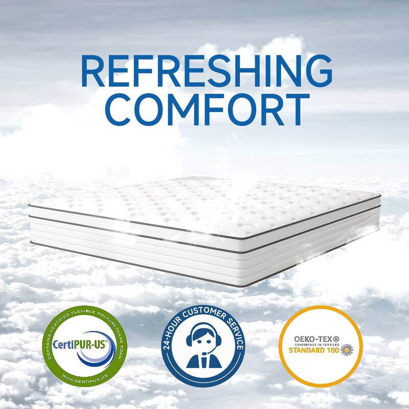14 Inch Twin Size Hybrid Mattress Individual Pocket Springs with Foam