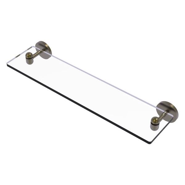 Allied Brass Tango 22 Inch Glass Vanity Shelf with Beveled Edges Bed
