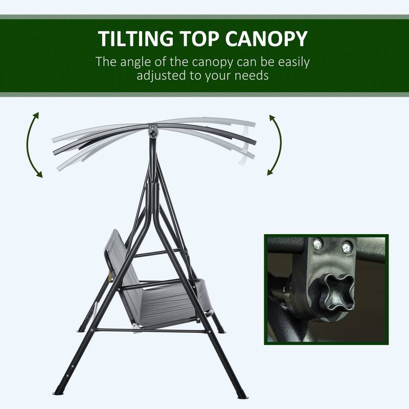 Steel 3-Person Porch Swing with Stand