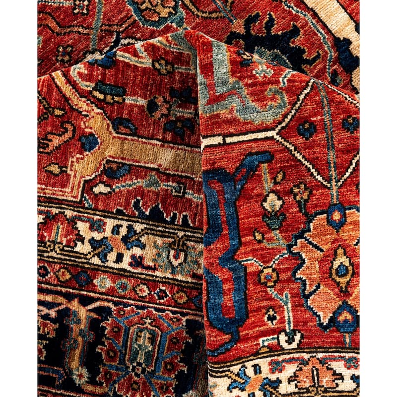 Serapi One-of-a-Kind Hand-Knotted Area Rug - Red - 7' 10" x 9' 10"