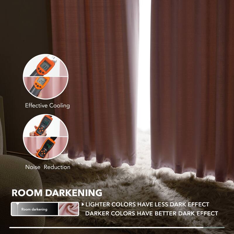 Deconovo Back Tab Blackout Curtains (2 Panel)