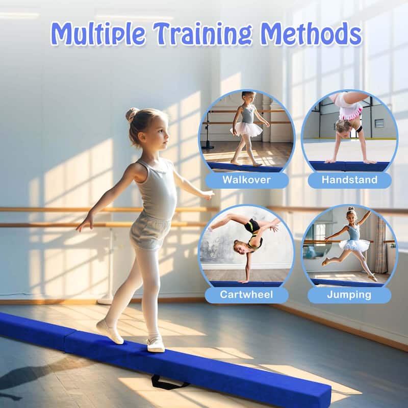 Folding Balance Beam Portable Foam Gymnastic Beam