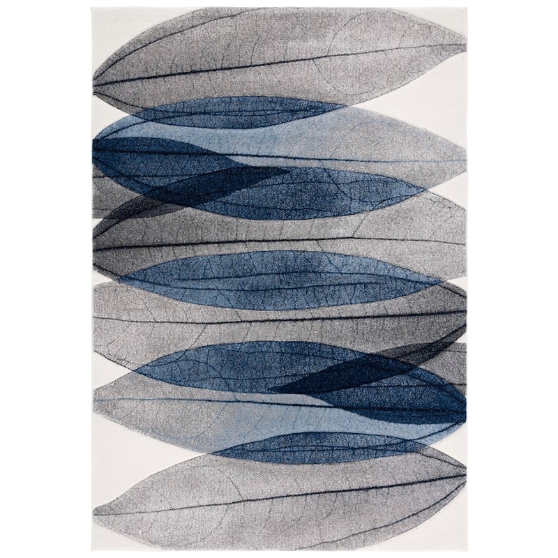 SAFAVIEH Hollywood Josefine Mid-Century Modern Abstract Rug - 5'3" x 7'6" - Ivory/Blue