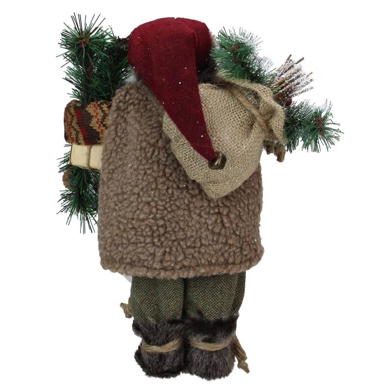 12" Country Santa Claus with Gift Christmas Figure