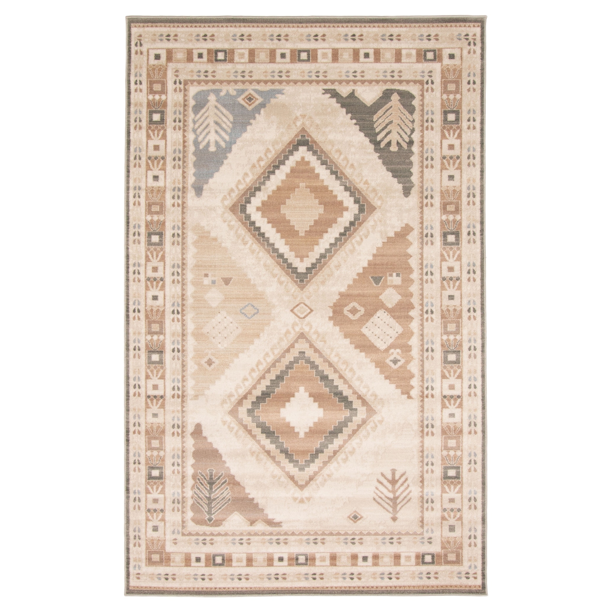 ECARPETGALLERY Machine Woven Lia Ivory Area Rug