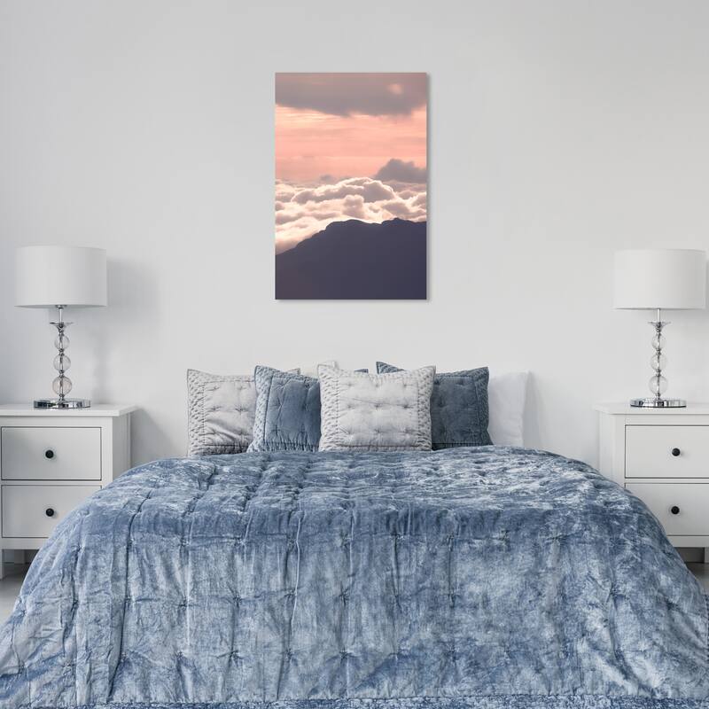 Wynwood Studio Canvas Nature and Landscape Blush and Clouds Pink and Pastel Orange Farmhouse Wall Art Canvas Print - 36 x 24