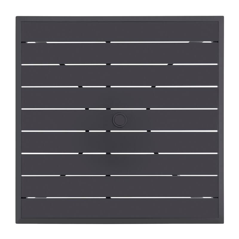 Outdoor Aluminum Dining Set with Powder-Coated Frame, Beige