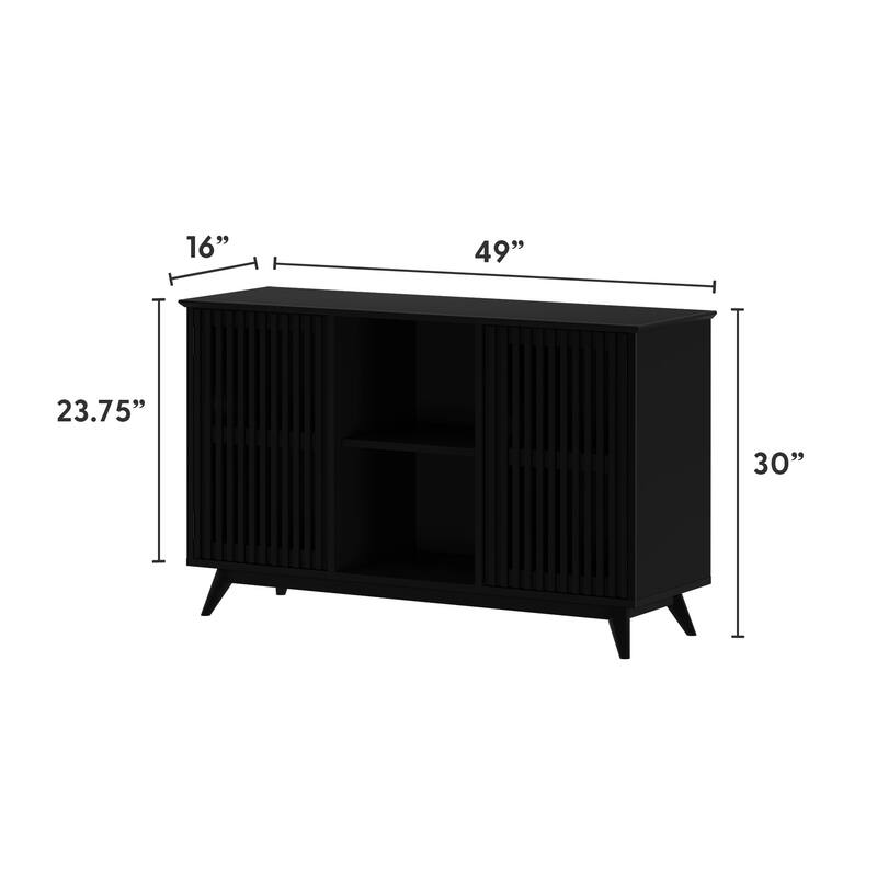 Plank and Beam Mid-Century Modern 2-Door TV Stand