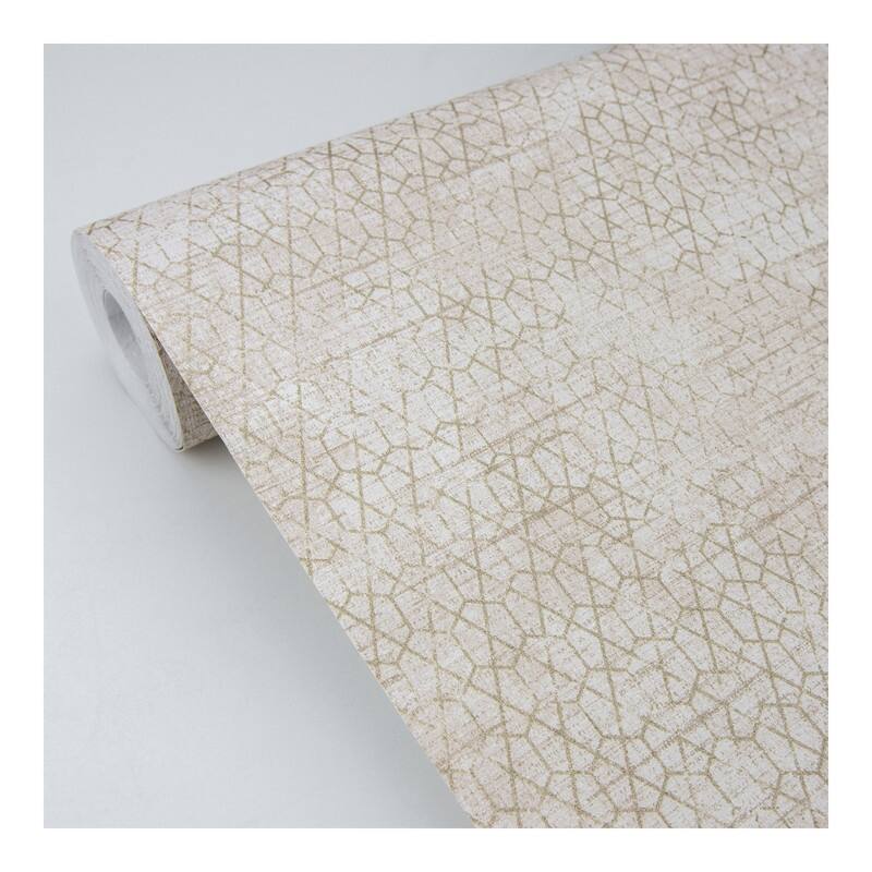 Advantage Elias Gold Gridline Wallpaper - 20.9 x 396 x 0.025