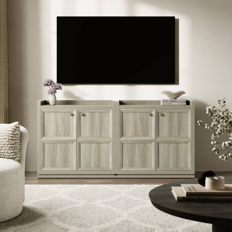 Multifunctional Minimalist Side Cabinet with 3D Design